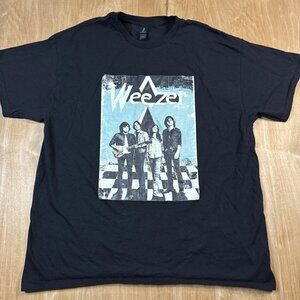 Weezer Mens Black Short Sleeve Crew Neck T-Shirt Size XL